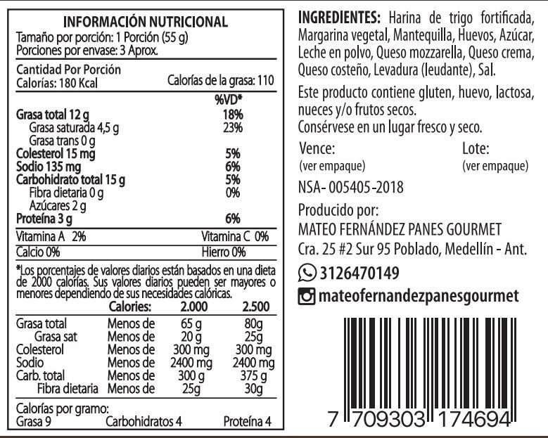 ABLA NUTRICIONAL Croissant de Mozzarella Queso Crema 165gr