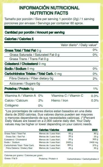 Información Aloe vera en polvo té matcha y jengibre 60gr - Pabo