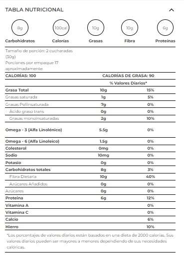 Información Linaza molida 500gr