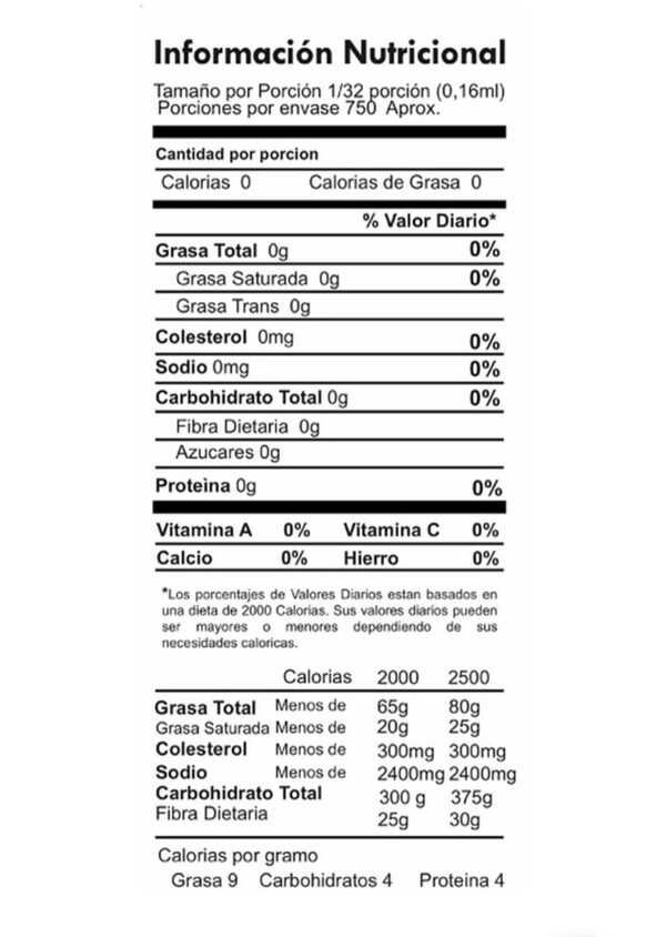 Información Información Stevia liquida 250ml