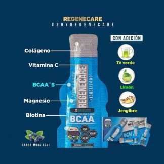 Colágeno hidrolizado BCAA liquido 30 sachet - Regenecare