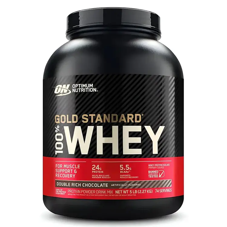 Proteína Chocolate Gold Standar Whey 5LB 80Serv