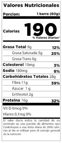 Información Nutricional Barra Proteína Hero Chocolate Caramelo pecan - Quest
