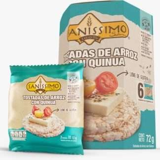 Tostadas de Arroz con Quinua paquete x 6 12gr - Saníssimo