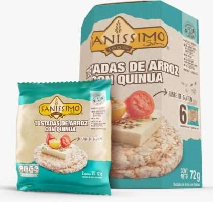 Tostadas de Arroz con Quinua paquete x 6 12gr - Saníssimo