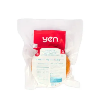 Arepas Plátano Maduro Rellenas Queso y Bocadillo YEN 5 Und 500gr