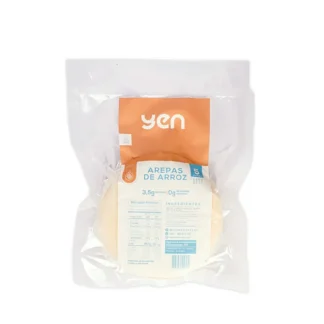 Arepas Arroz Tipo Tela Yen 5 Und 400gr