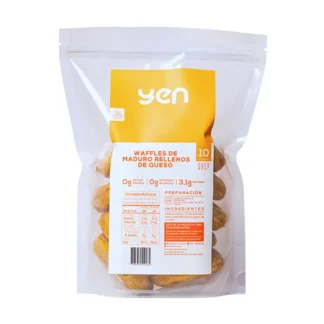 Waffles de Plátano Maduro Rellenos de Queso Yen 10 Und 800gr
