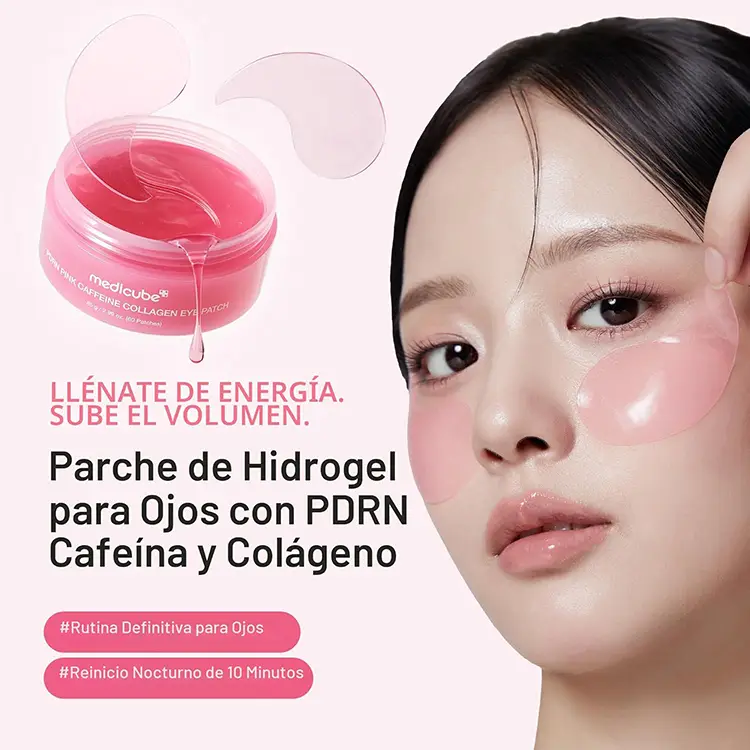 Pdrn Pink Caffeine Collagen Eye Patch 85gr 60 Parches - Imagen 3