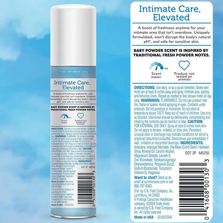 Baby Powder Spray Femenino 2OZ 56.7gr - Imagen 2
