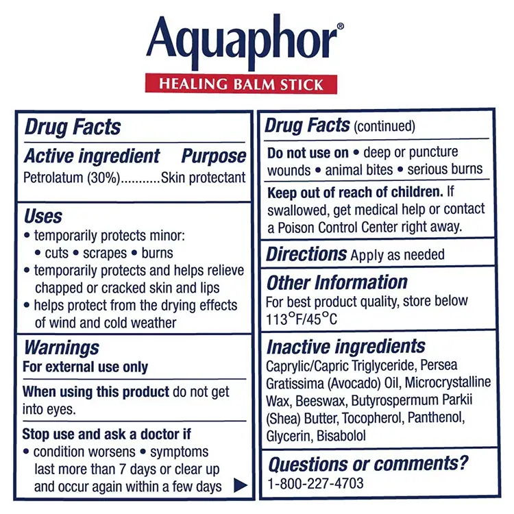 Aquaphor Healing Balm Stick 0.65 OZ 18.4gr - Imagen 2