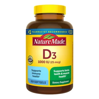 Vitamina D3 25mcg 1000 IU 650 Softgels